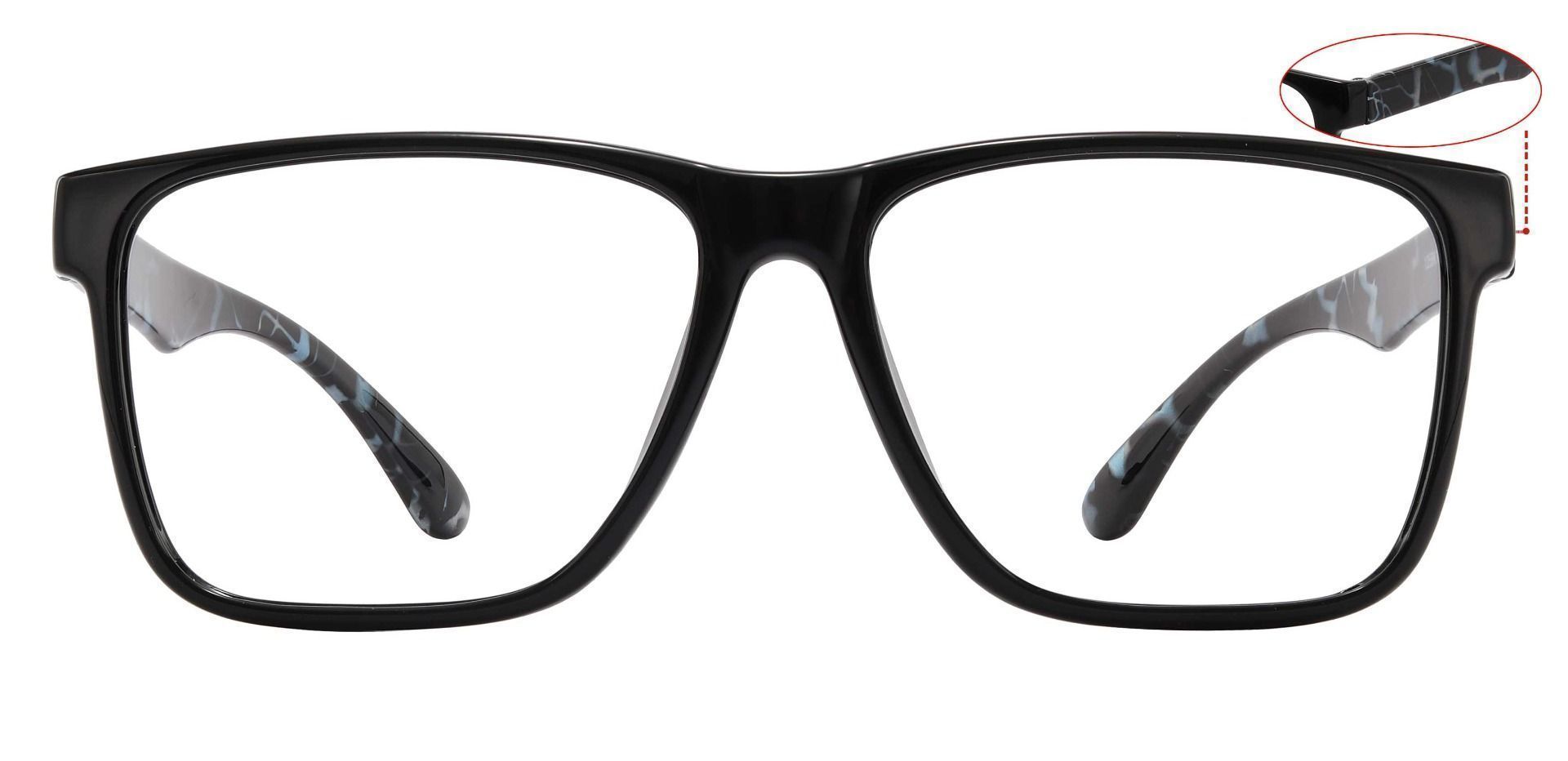 Barnum Square Prescription Glasses Black Mens Eyeglasses Payne Glasses 4251