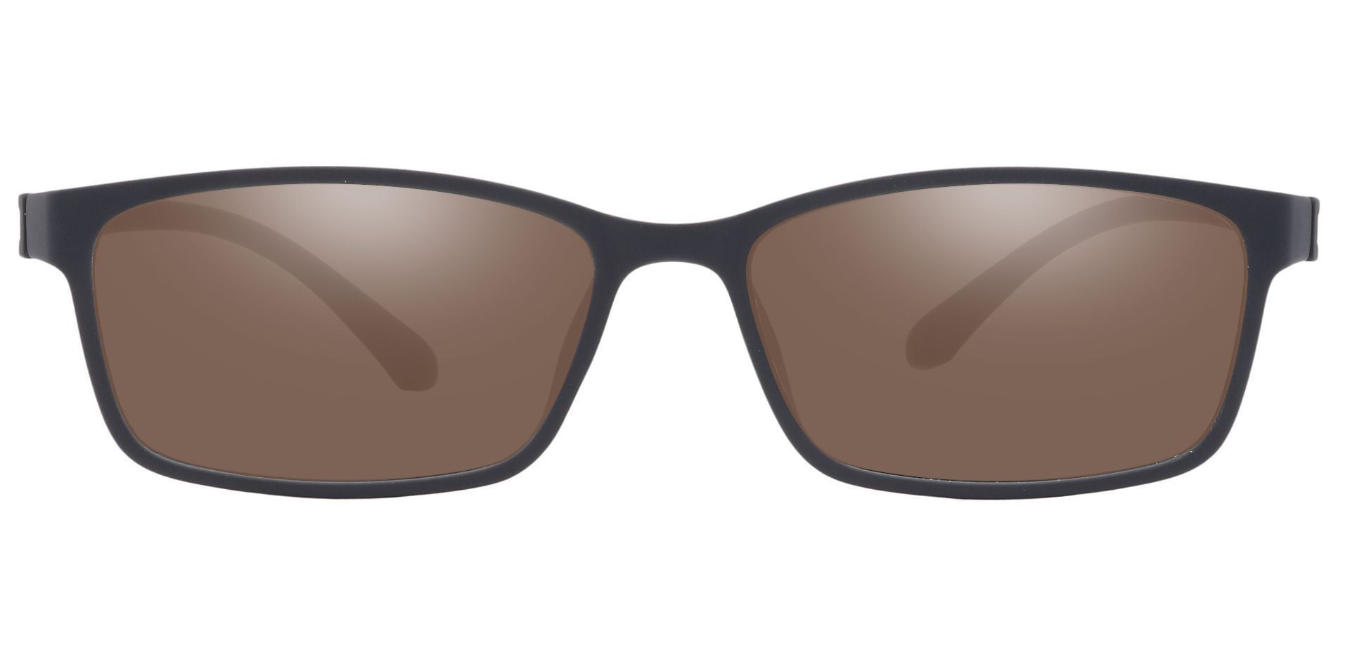 Wichita Rectangle Prescription Sunglasses Black Frame With Gray