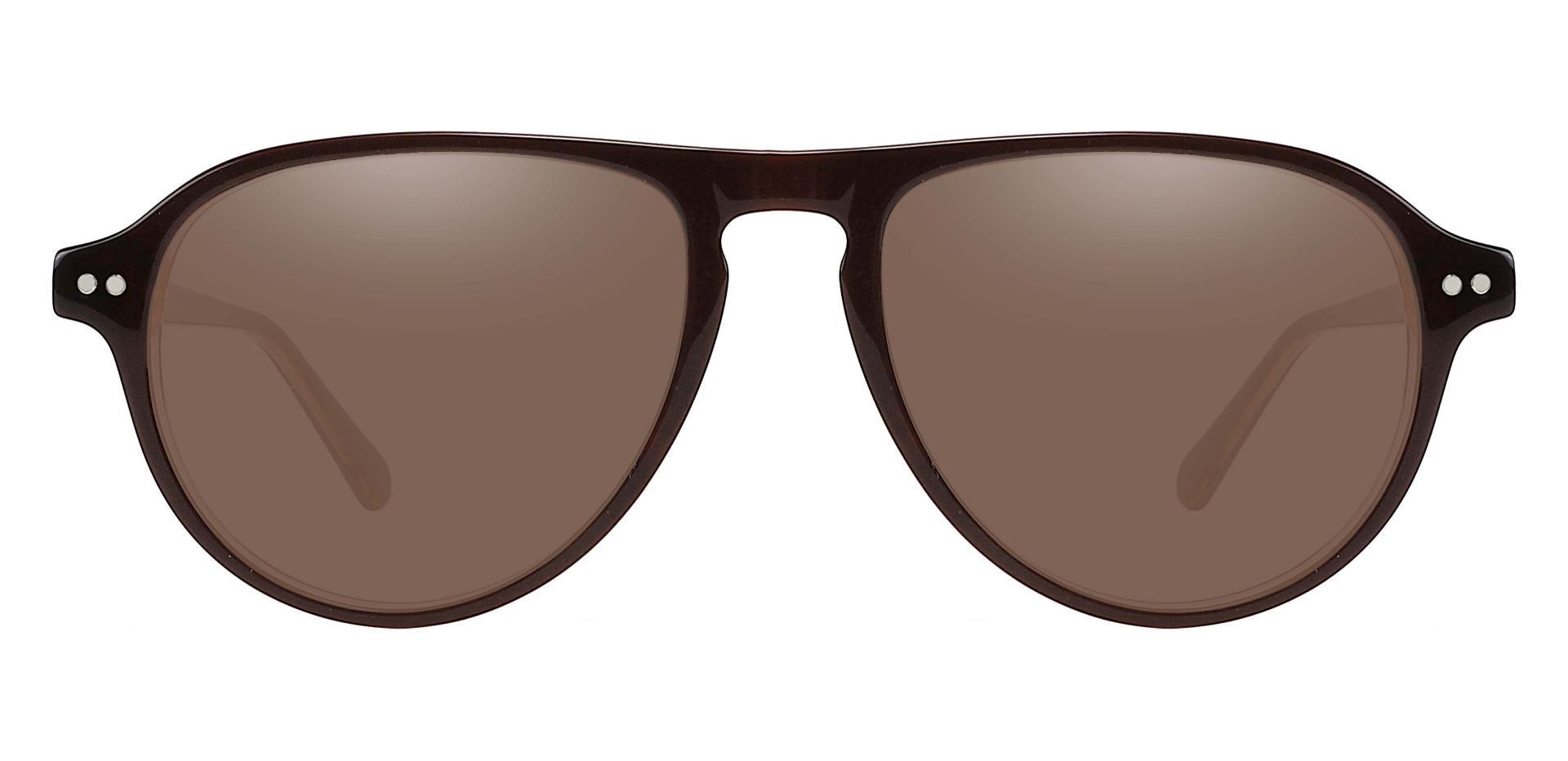 Durham Aviator Lined Bifocal Sunglasses Purple Frame With Brown