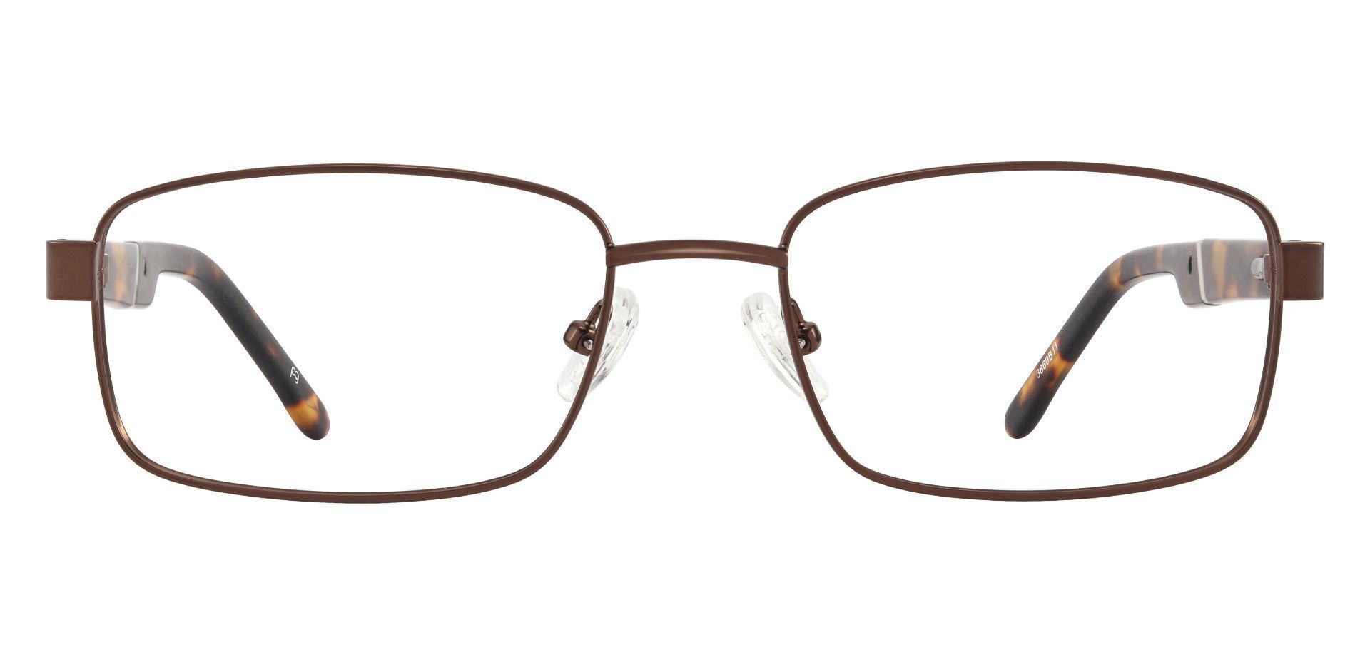 Everett Rectangle Prescription Glasses Brown Mens Eyeglasses